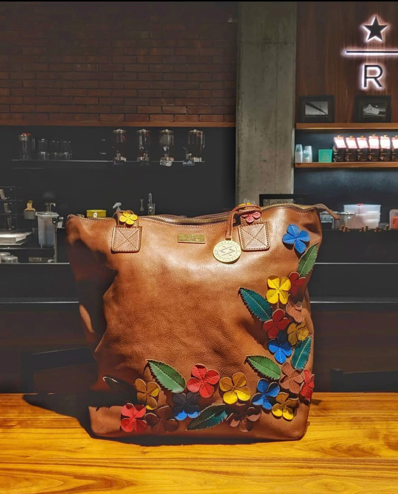 Leather Tote Handbag - Delilah-Tote-Kompanero Canada