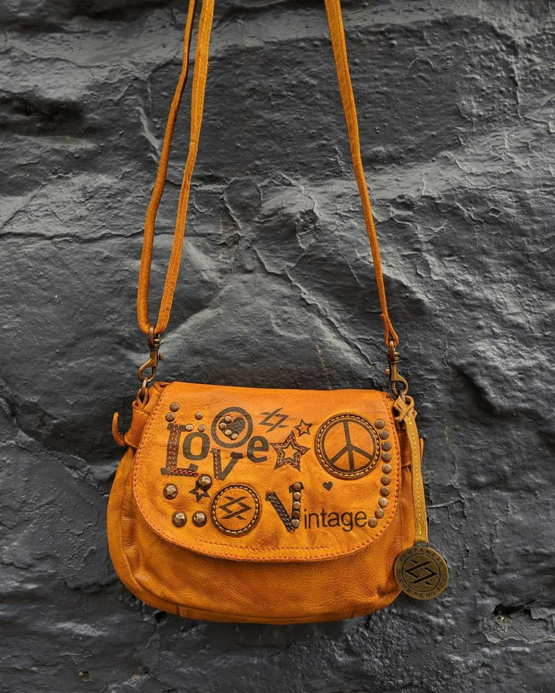 Leather Sling Handbag - Maize-Sling bag-Kompanero Canada